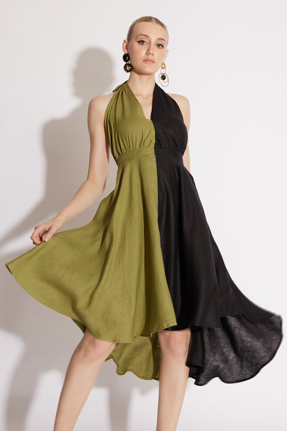 High Low Halter Dress